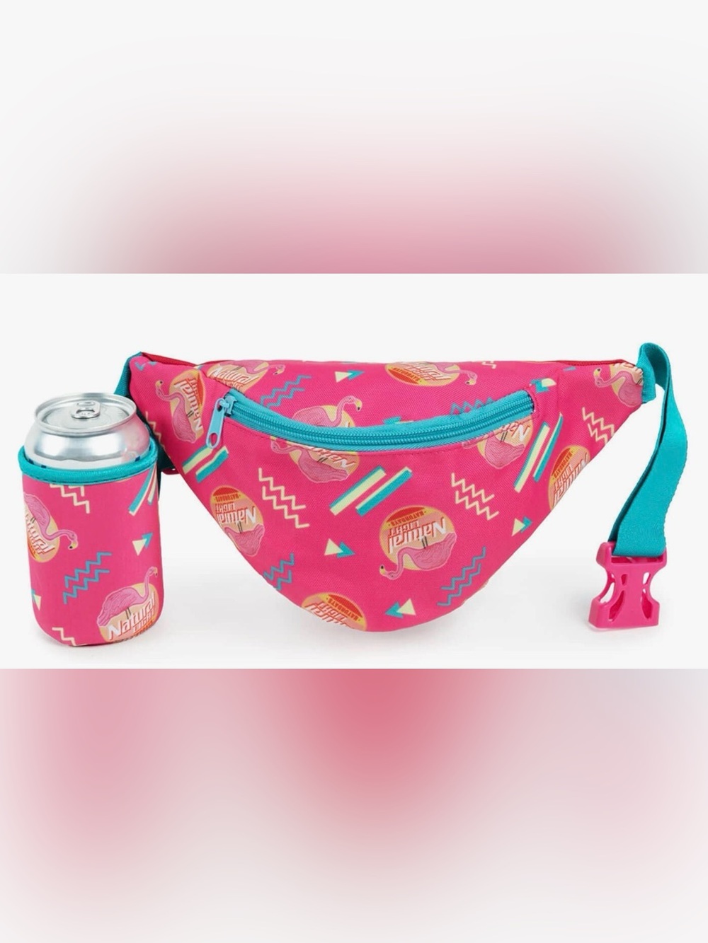 EUC Tipsy Elves Pink Natural Light Fanny Pack, Natural Light (Pink), One Size